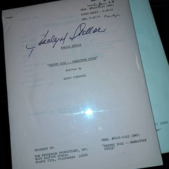 2 Well Preserved scripts from Family Affair -by Stanley Roberts & Elroy Schwartz - Picture 10 of 10
